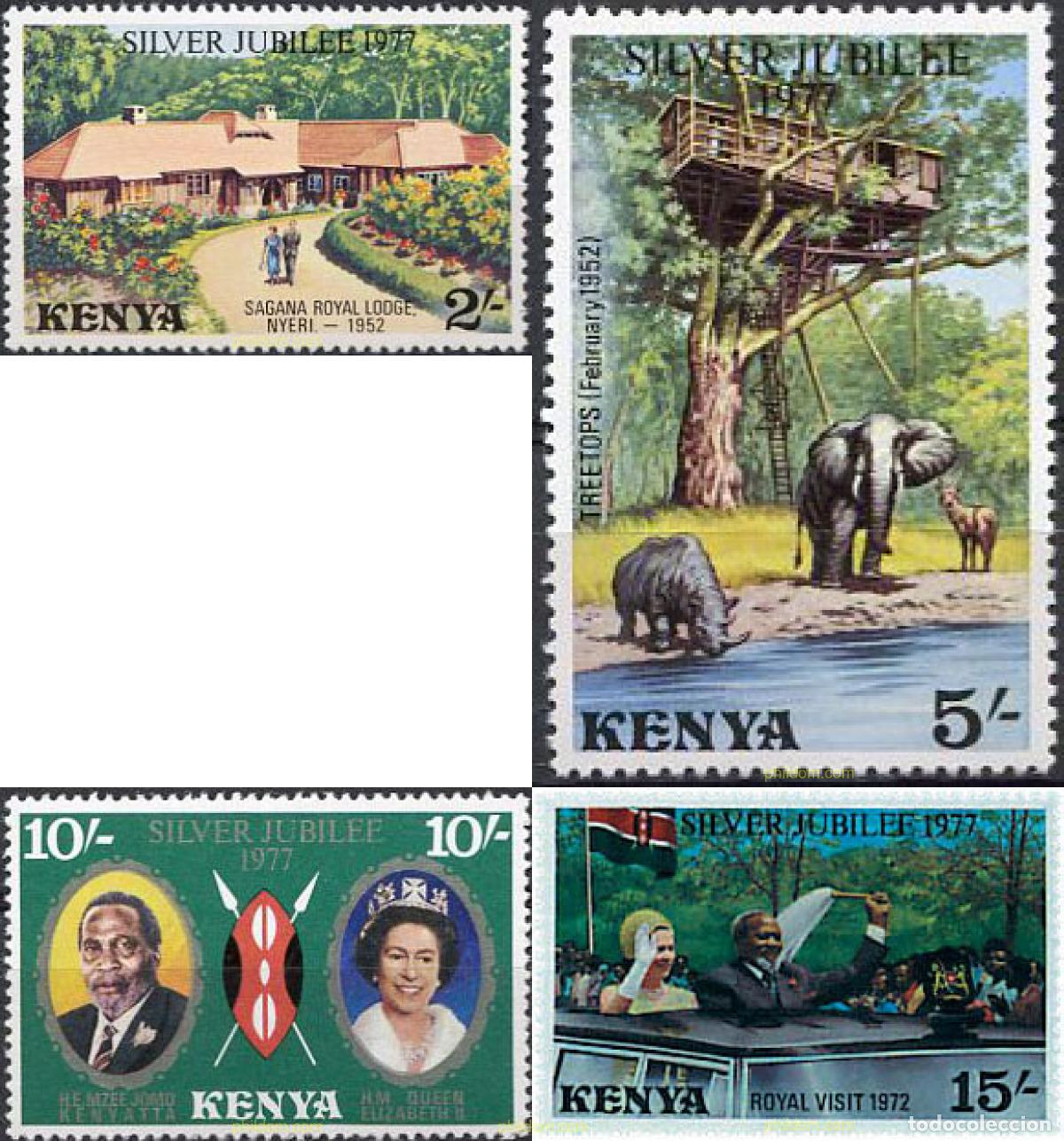 Sellos: 45268 MNH KENIA 1977 25 ANIVERSARIO DE LA CORONACION DE ISABEL II