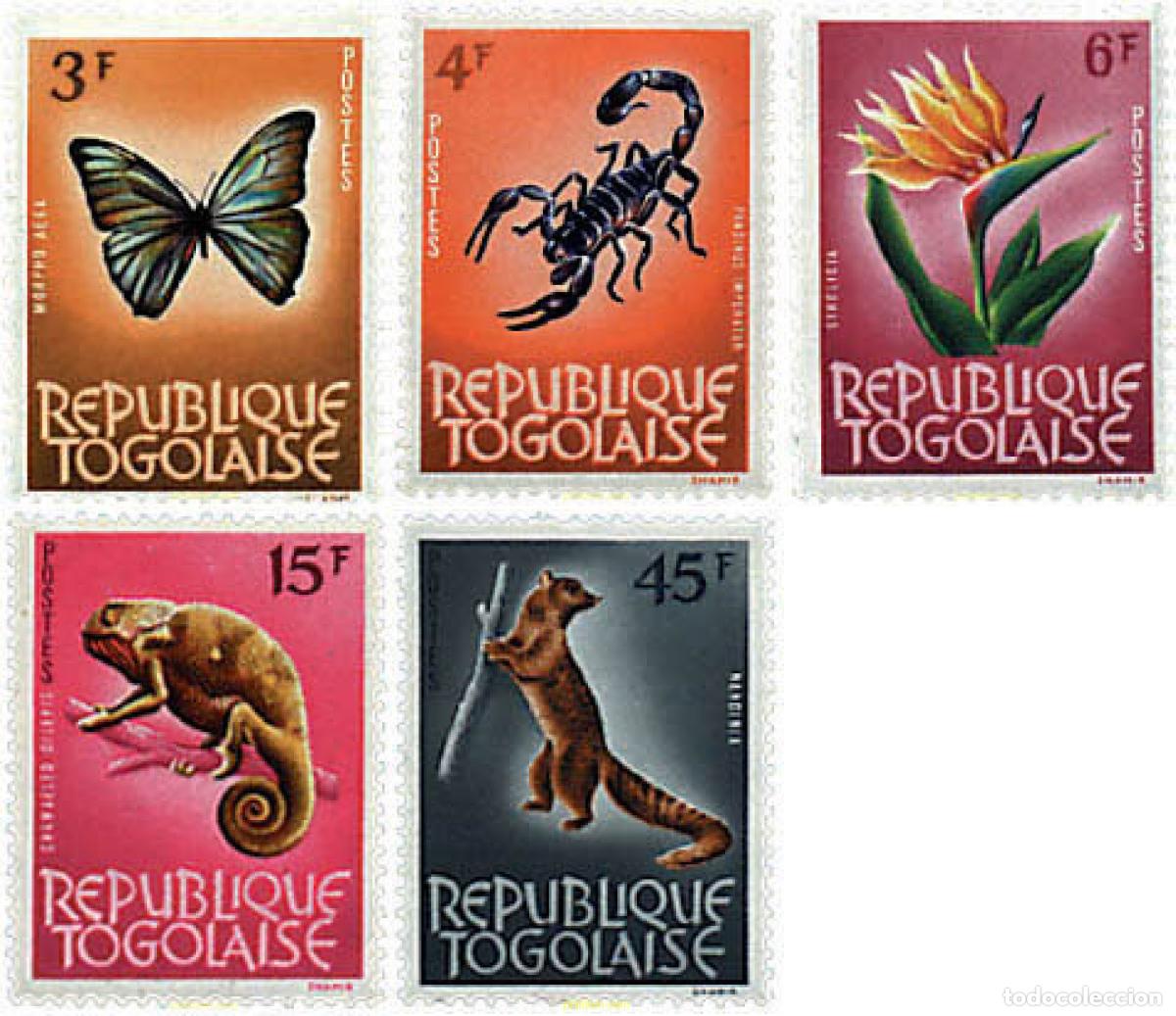 Sellos: 592222 MNH TOGO 1964 FAUNA Y FLORA