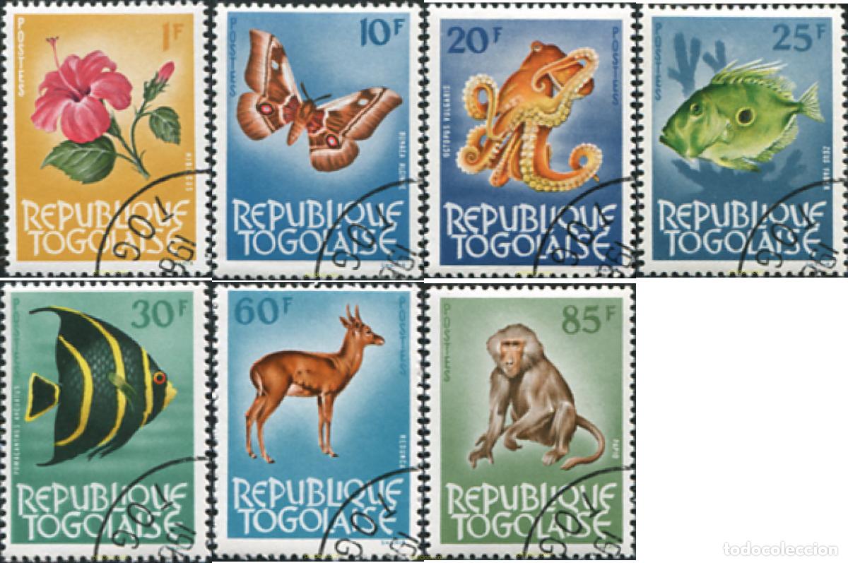 Sellos: 673604 USED TOGO 1964 FAUNA Y FLORA