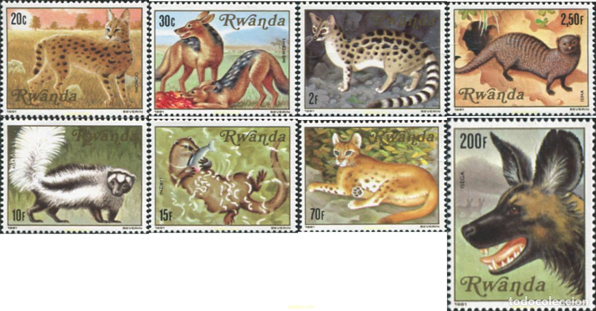 Sellos: 63295 MNH RUANDA 1981 FAUNA