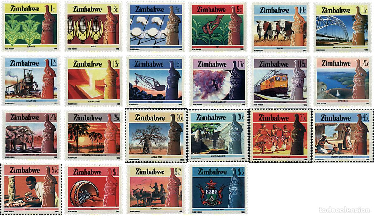Sellos: 60113 MNH ZIMBABUE 1985 MOTIVOS VARIOS