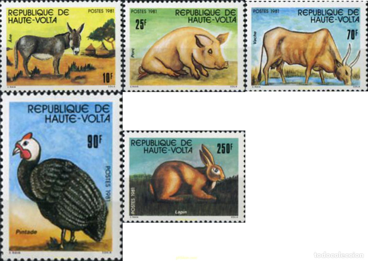 Sellos: 34961 MNH ALTO VOLTA 1981 FAUNA