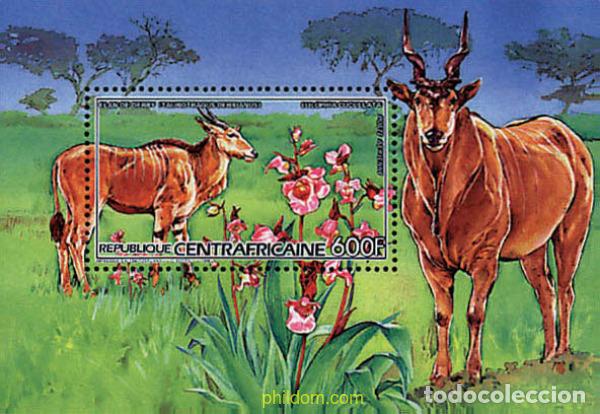 Sellos: 96425 MNH CENTROAFRICANA 1986 FAUNA Y FLORA DE CENTROAFRICA