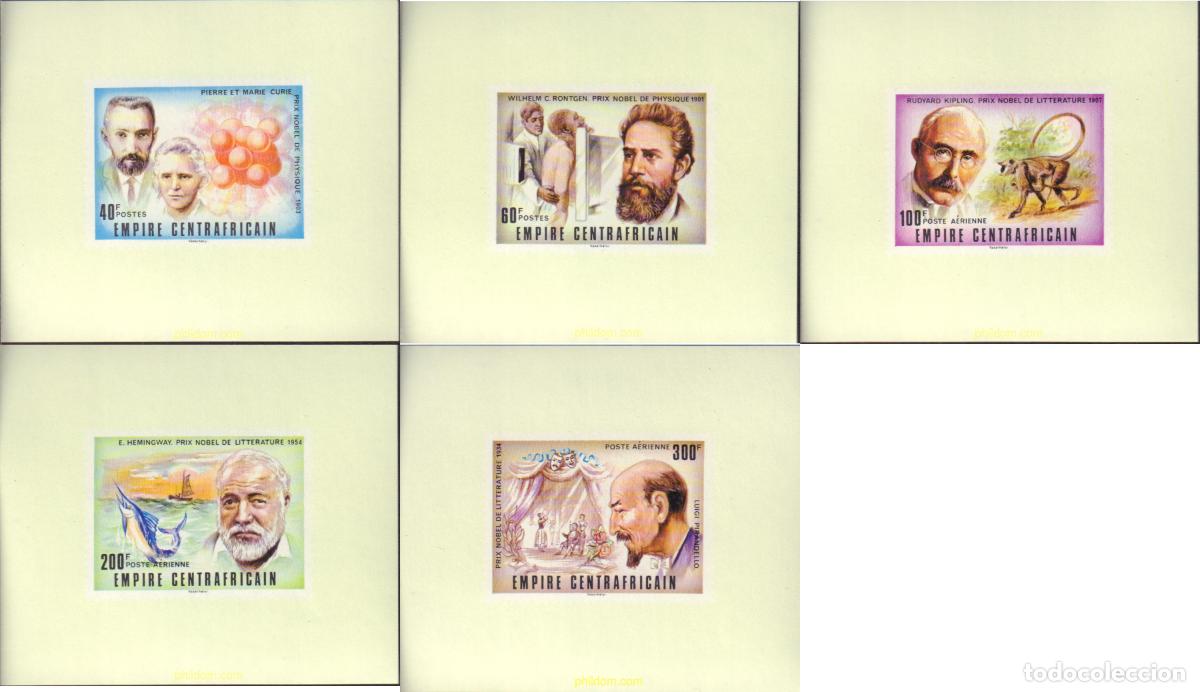 Sellos: 595786 MNH CENTROAFRICANA 1977 PREMIOS NOBEL