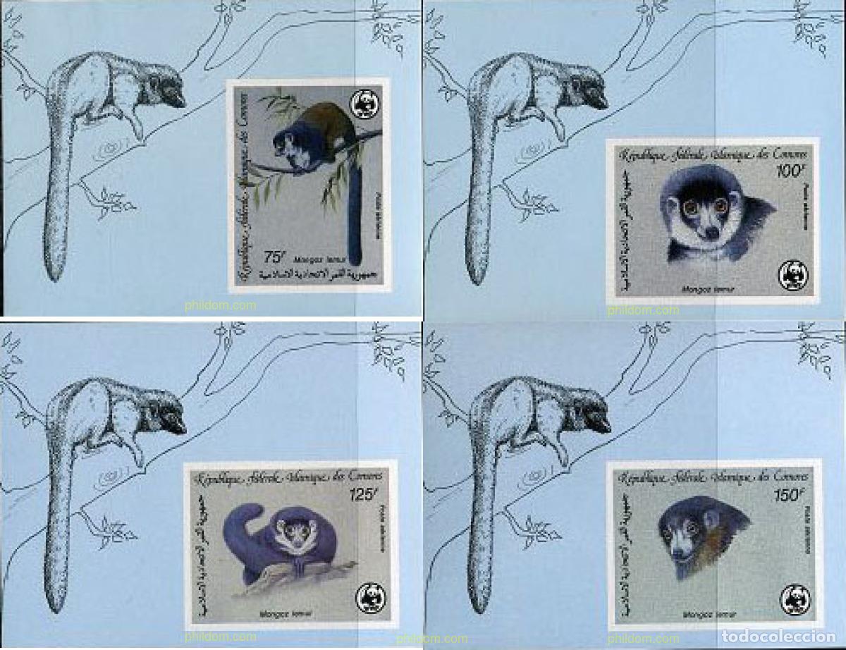 Sellos: 22120 MNH COMORES 1987 LEMUR MANGOSTA