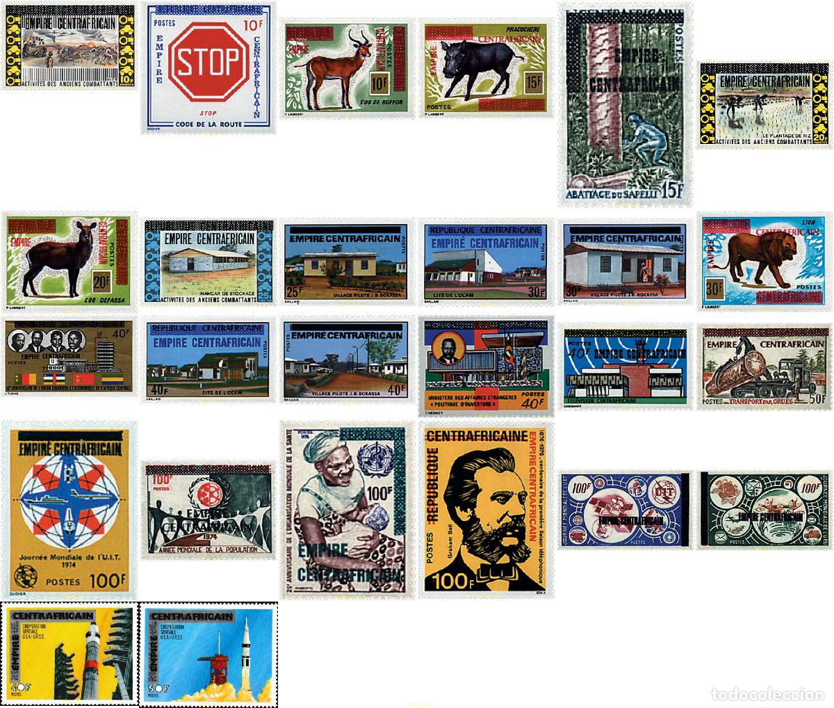 Sellos: 609096 MNH CENTROAFRICANA 1977 SERIE BASICA