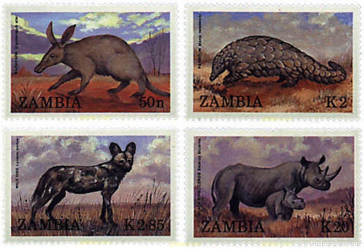 Sellos: 34264 MNH ZAMBIA 1988 FAUNA