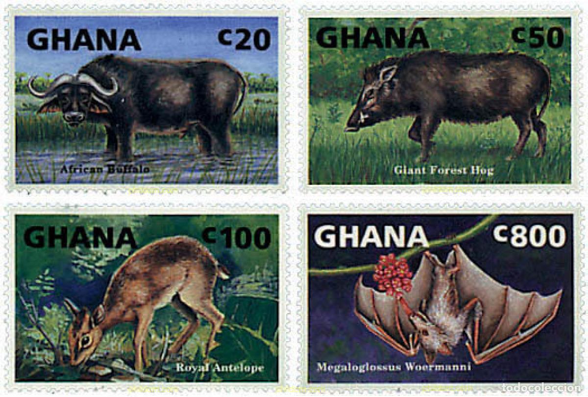 Sellos: 317447 MNH GHANA 1993 FAUNA SALVAJE