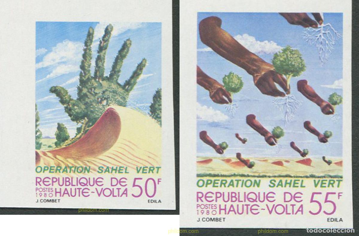 Sellos: 580150 MNH ALTO VOLTA 1980 OPERACION SAHEL VERDE
