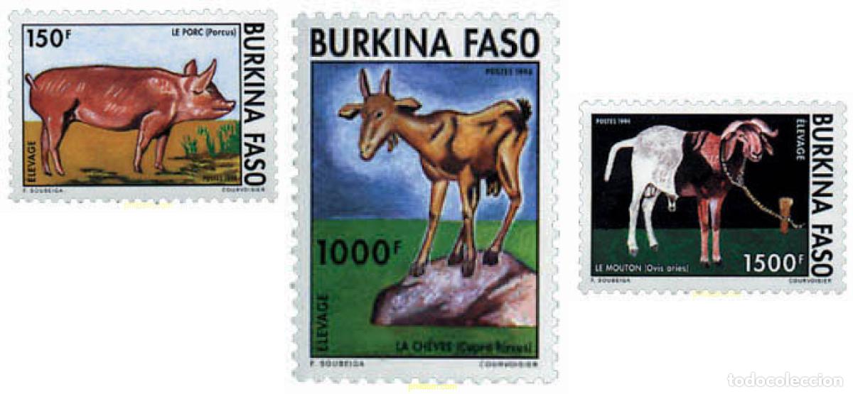 Sellos: 29793 MNH BURKINA FASO 1994 ANIMALES DOMESTICOS