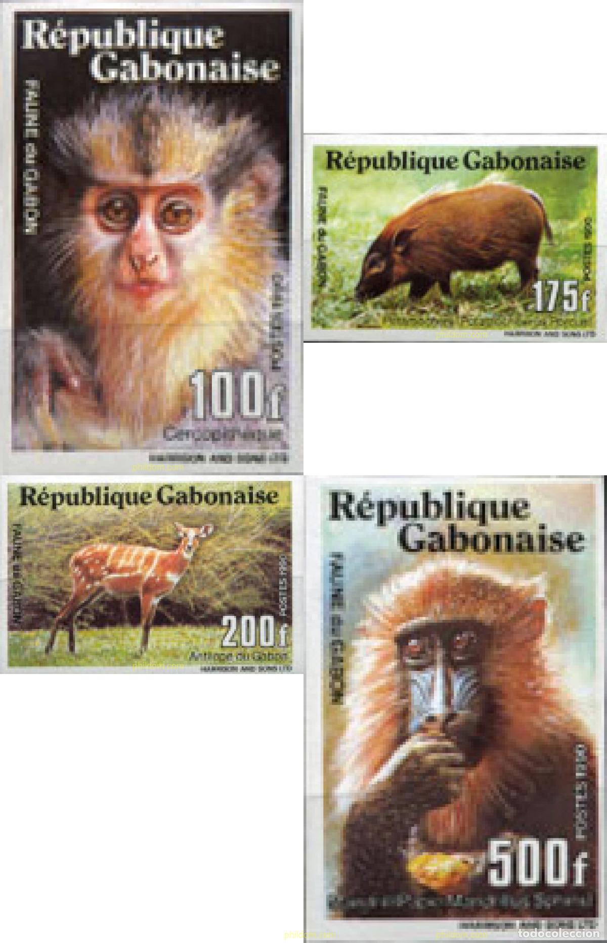 Sellos: 194334 MNH GABON 1990 FAUNA