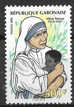 Sellos: GABON 1998, Ivert 963 - MADRE TERESA DE CALCUTA. MNH.