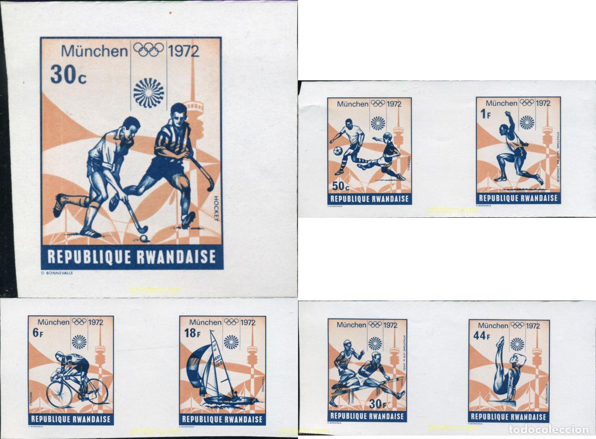 Sellos: 221845 MNH RUANDA 1972 20 JUEGOS OLIMPICOS VERANO MUNICH 1972