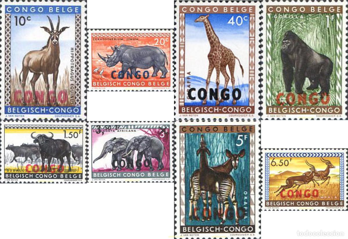 Sellos: 303073 MNH CONGO EX-BELGA 1960 SERIE BASICA