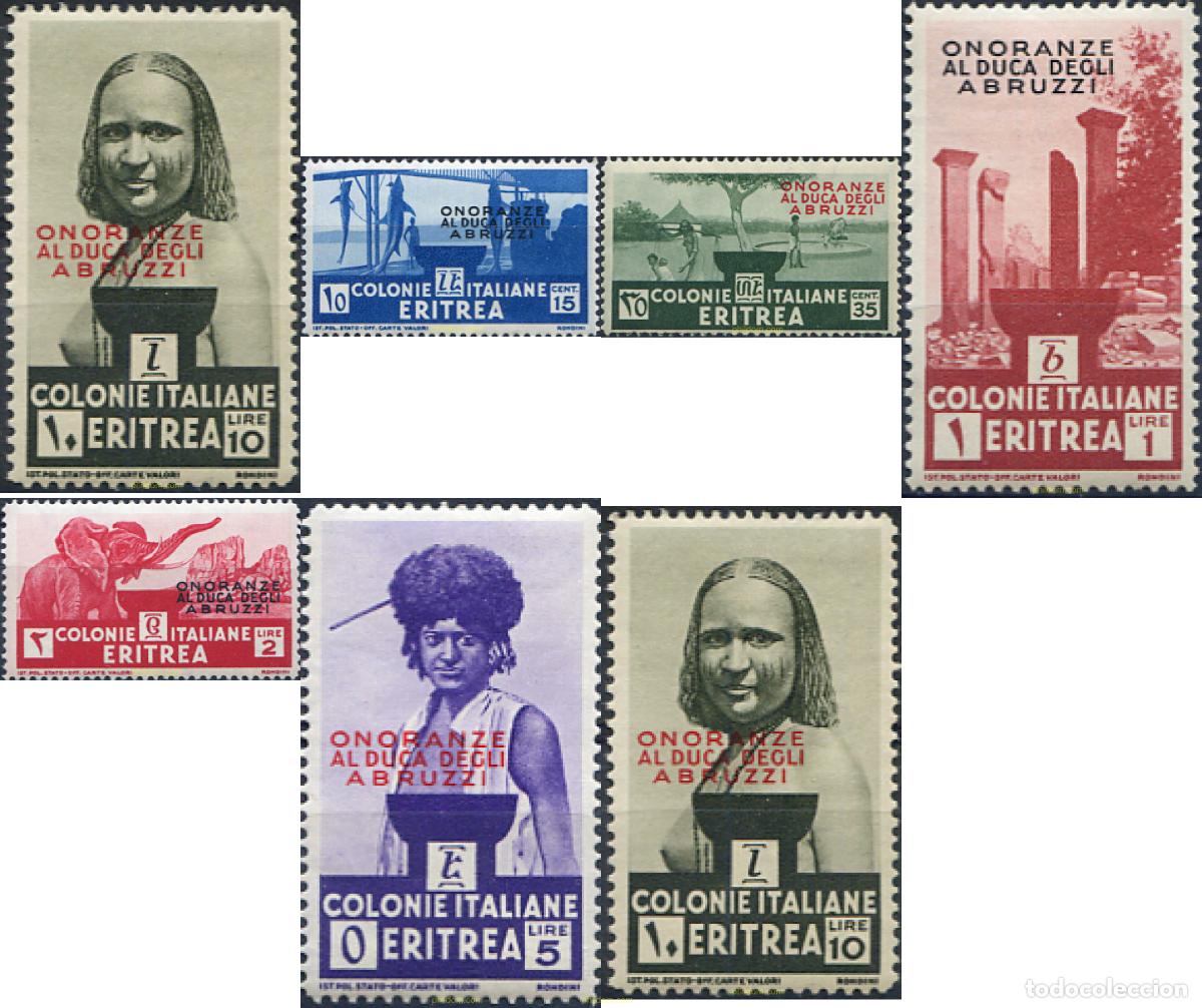 Sellos: 30105 MNH ERITREA. Colonia italiana 1934 EN HONOR AL DUQUE DE ABRUZZES