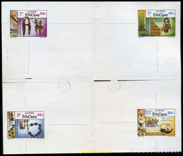 Briefmarken: 214438 MNH ETIOPIA 1989 INTRUMENTOS DE MUSICA TRADICIONALES