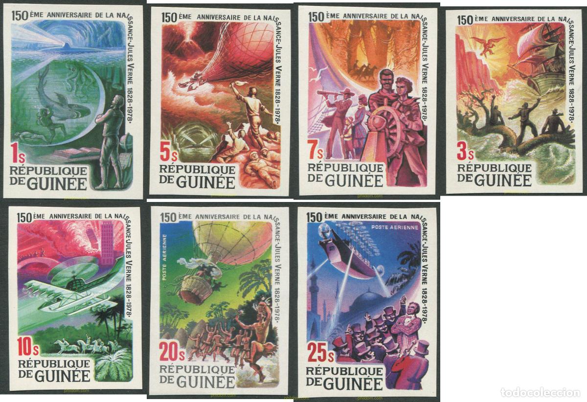 Sellos: 14556 MNH GUINEA 1979 150 ANIVERSARIO DEL NACIMIENTO DE JULIO VERNE
