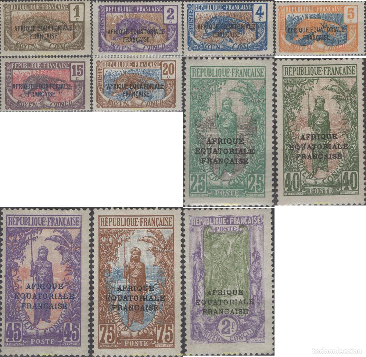 Sellos: 643196 HINGED CONGO MEDIO 1924 SERIE BASICA