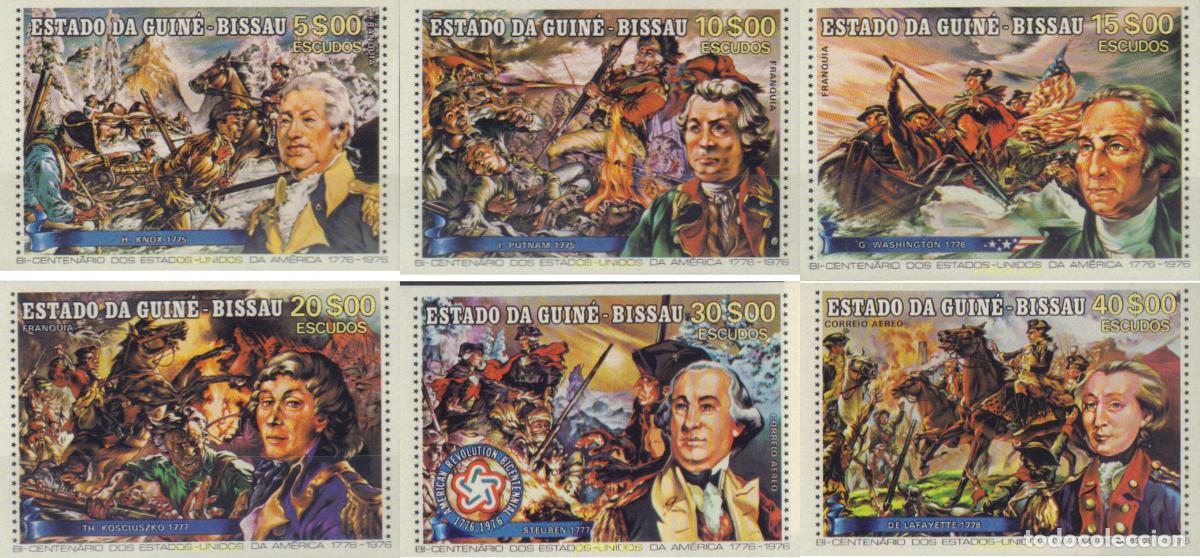 Sellos: 104935 MNH GUINEA BISSAU 1976 BICENTENARIO DE LA INDEPENDENCIA DE LOS ESTADOS UNIDOS