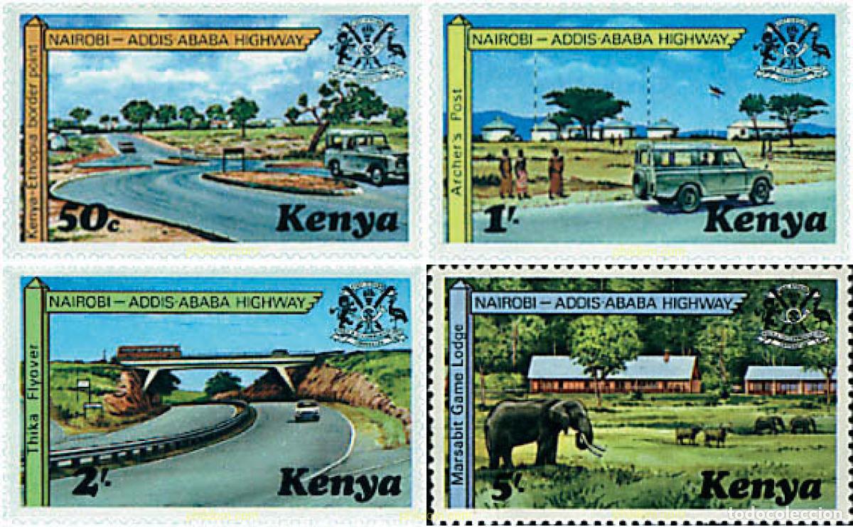 Sellos: 49092 MNH KENIA 1977 AUTOPISTA NAIROBI-ADDIS ABEBA