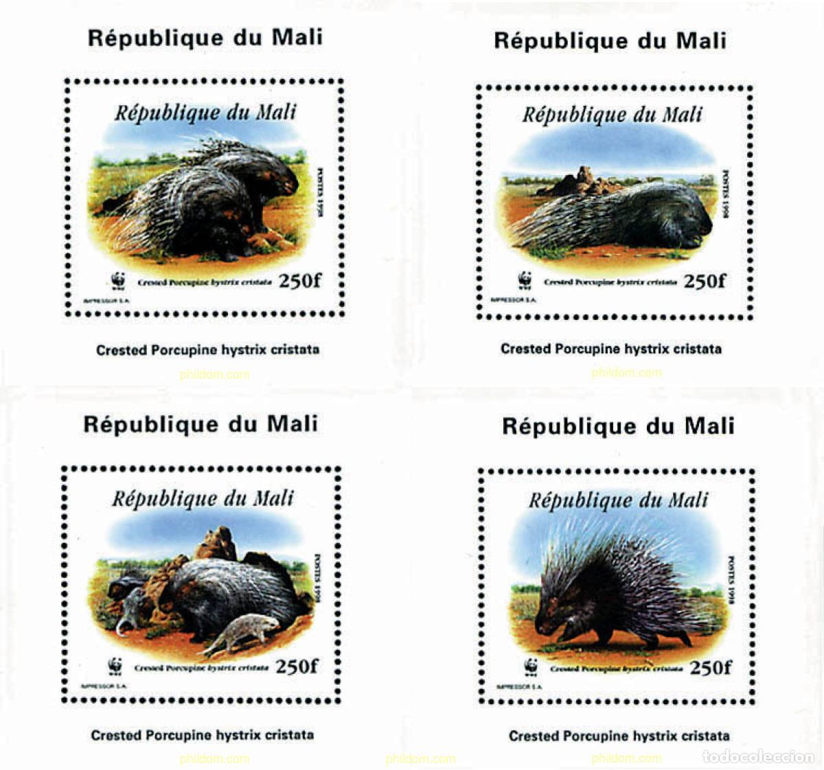 Sellos: 1593 MNH MALI 1998 PUERCOESPIN