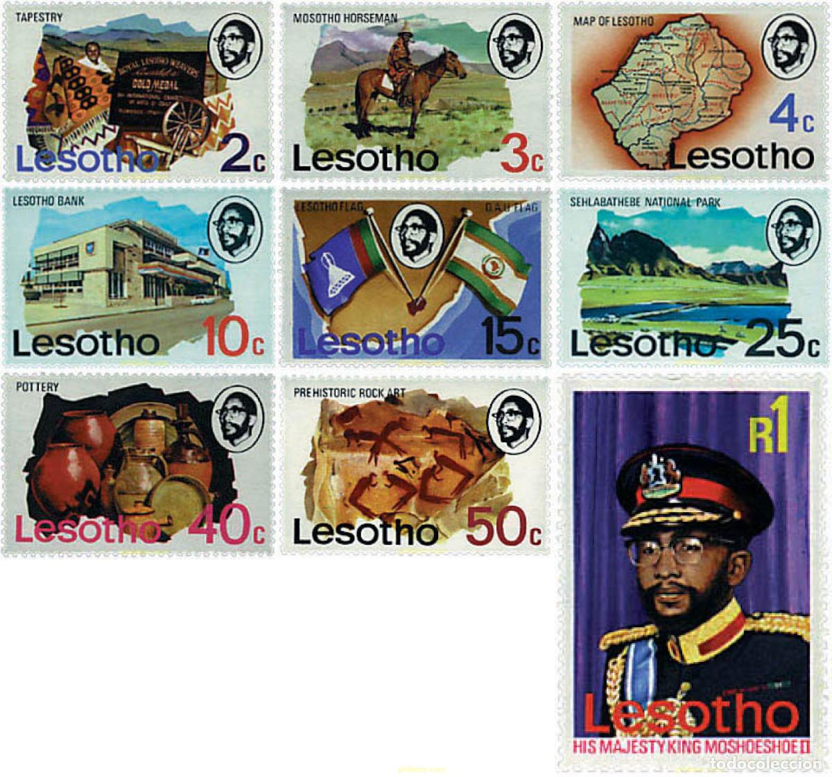 Stamps: 634942 MNH LESOTHO 1976 SERIE BASICA