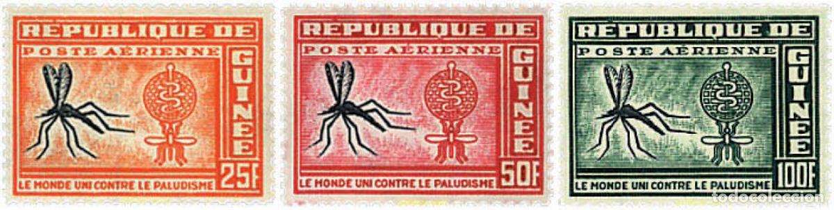Sellos: 91204 MNH GUINEA 1962 ERRADICACION DE LA MALARIA