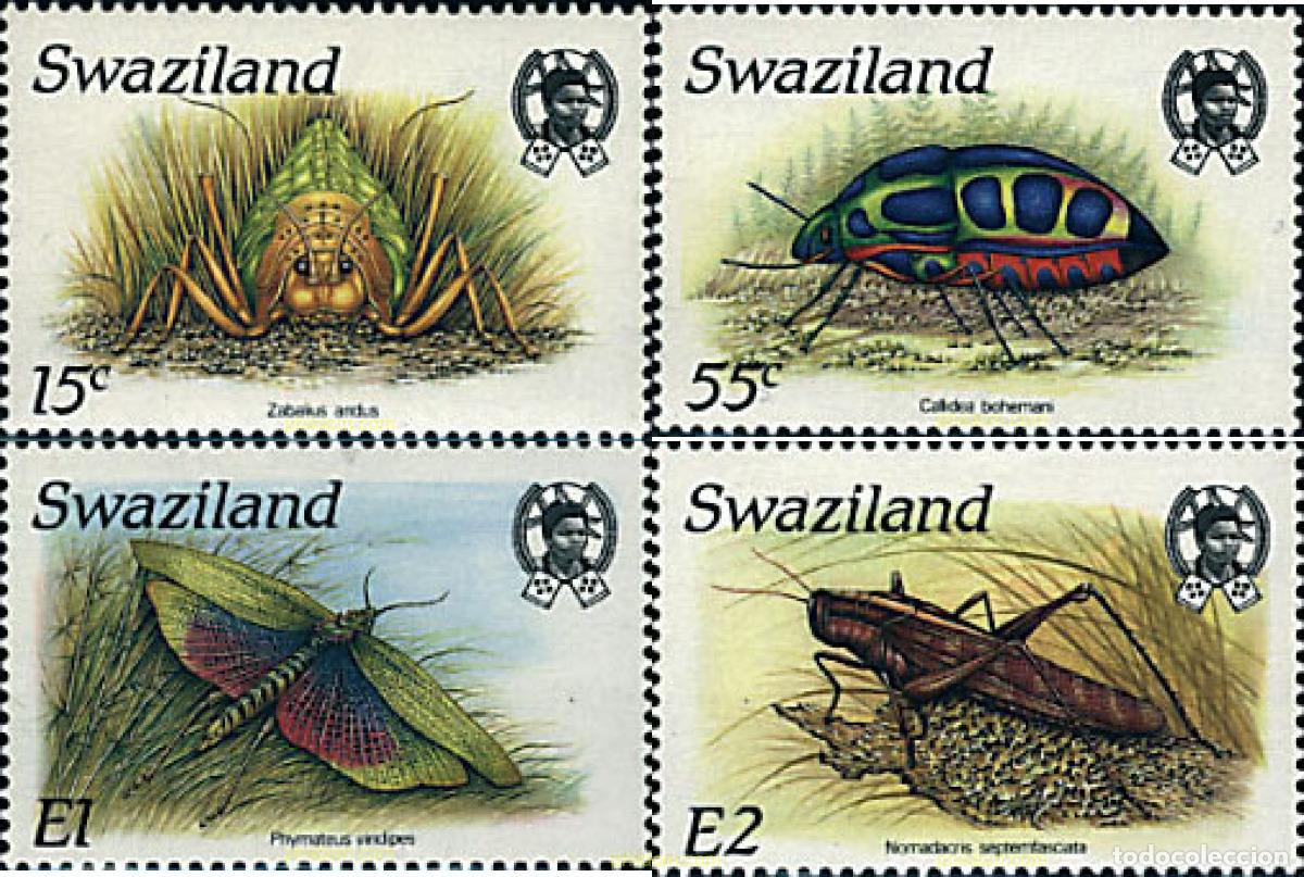 Sellos: 76984 MNH SWAZILANDIA 1988 INSECTOS