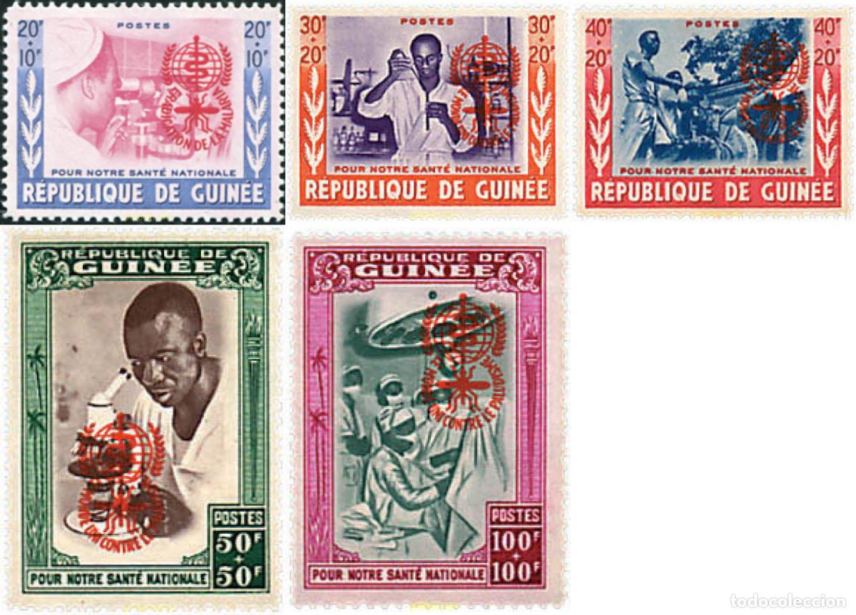 Sellos: 91203 MNH GUINEA 1962 ERRADICACION DE LA MALARIA