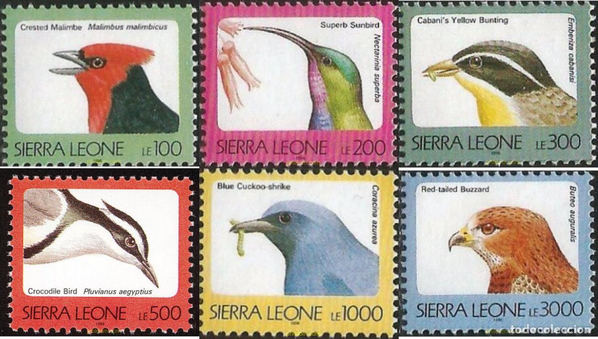 Sellos: 362145 MNH SIERRA LEONA 1992 AVES