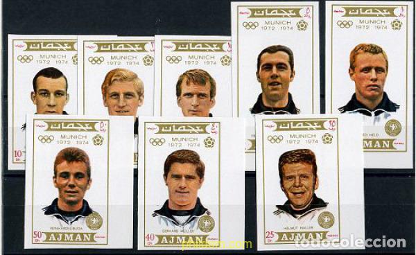 Sellos: 201853 MNH AJMAN 1971 FUTBOLISTAS ALEMANES