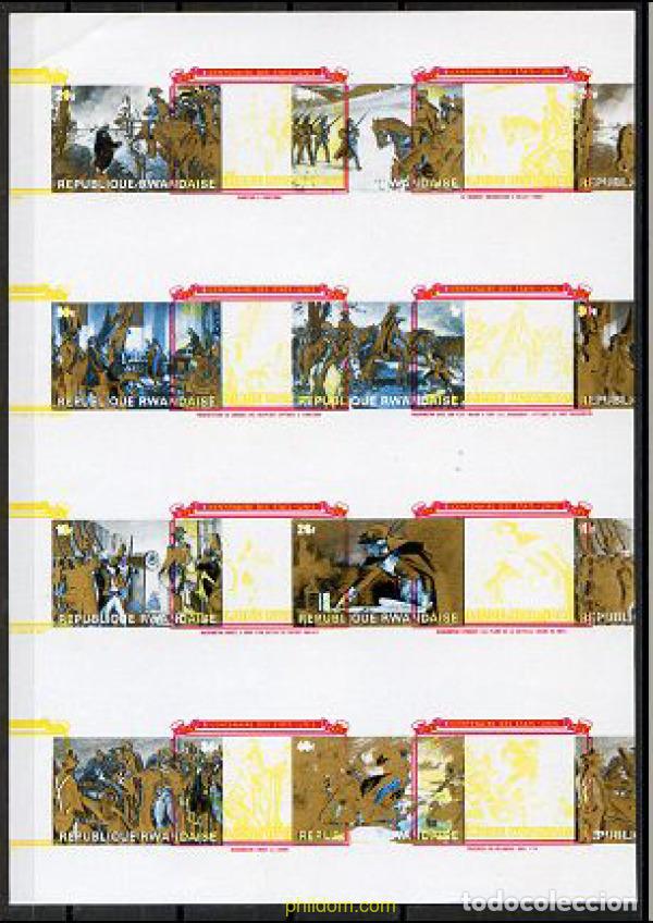 Sellos: 221857 MNH RUANDA 1976 BICENTENARIO DE LA INDEPENDENCIA DE LOS ESTADOS UNIDOS