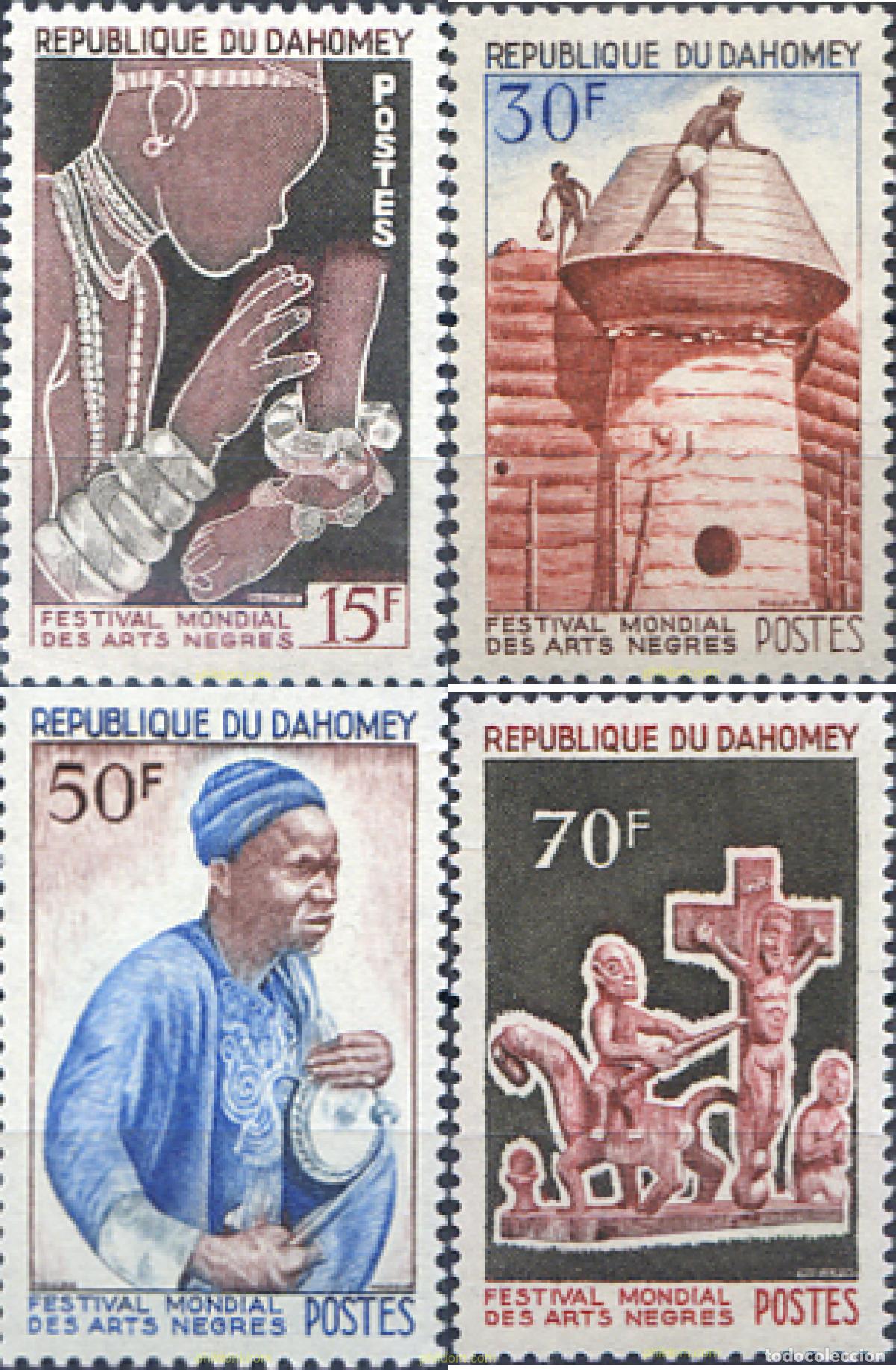 Sellos: 269054 MNH DAHOMEY 1966 FESTIVAL MUNDIAL DE LAS ARTE NEGRAS