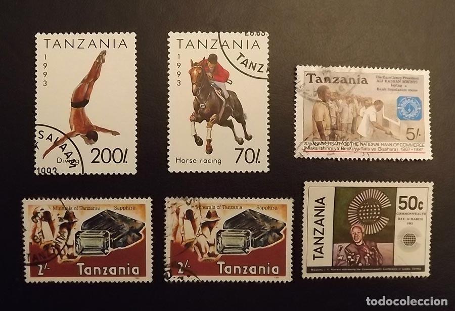 Sellos: 6 sellos de Tanzania