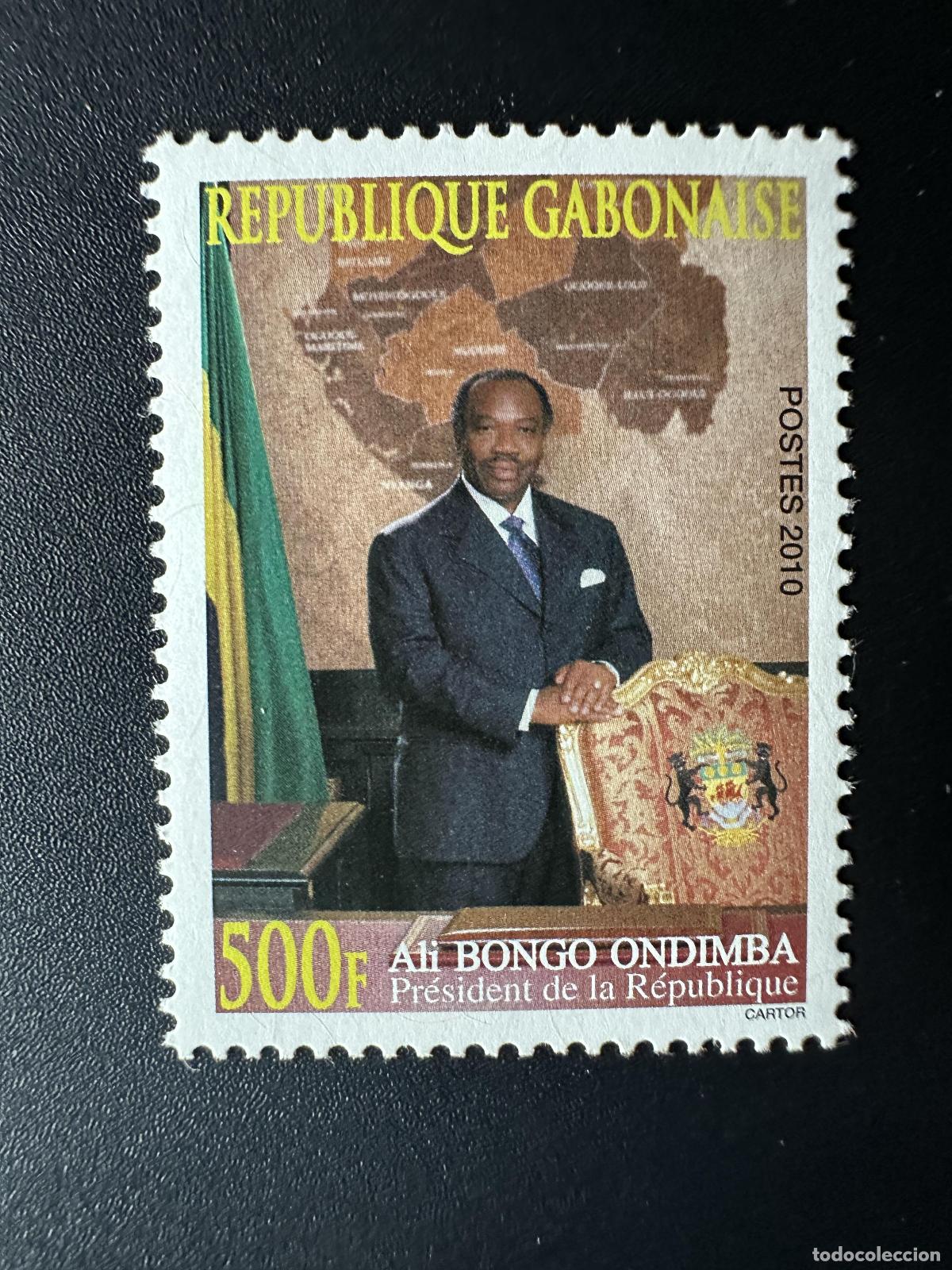 Sellos: Gab&oacute;n 2009 Mi. 1702 Ali Bongo Ondimba Presidente de la Rep&uacute;blica