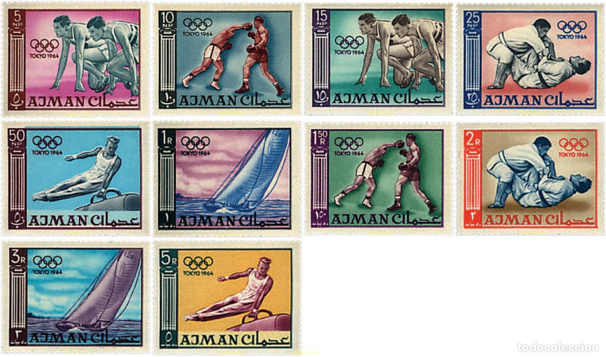Sellos: 33989 MNH AJMAN 1965 18 JUEGOS OLIMPICOS VERANO TOKIO 1964