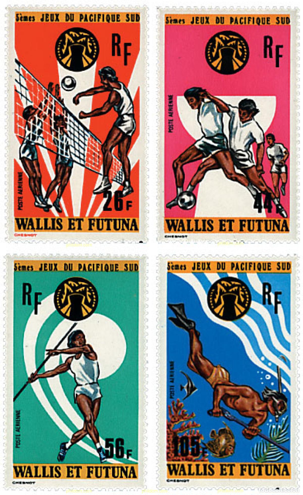 Sellos: 36722 MNH WALLIS Y FUTUNA 1975 5 JUEGOS DEPORTIVOS DEL PACIFICO SUR