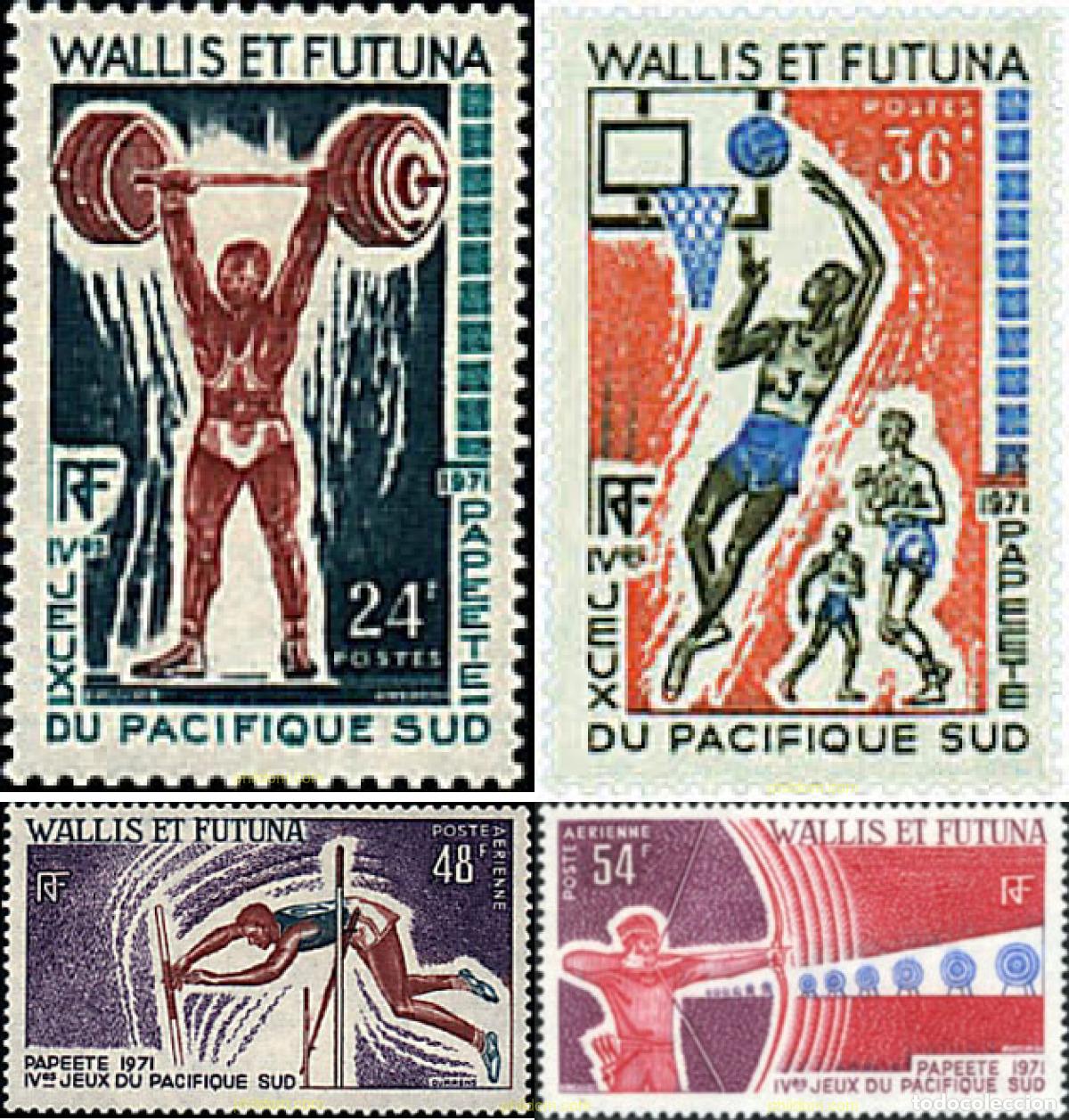 Sellos: 53012 MNH WALLIS Y FUTUNA 1971 4 JUEGOS DEL PACIFICO SUR