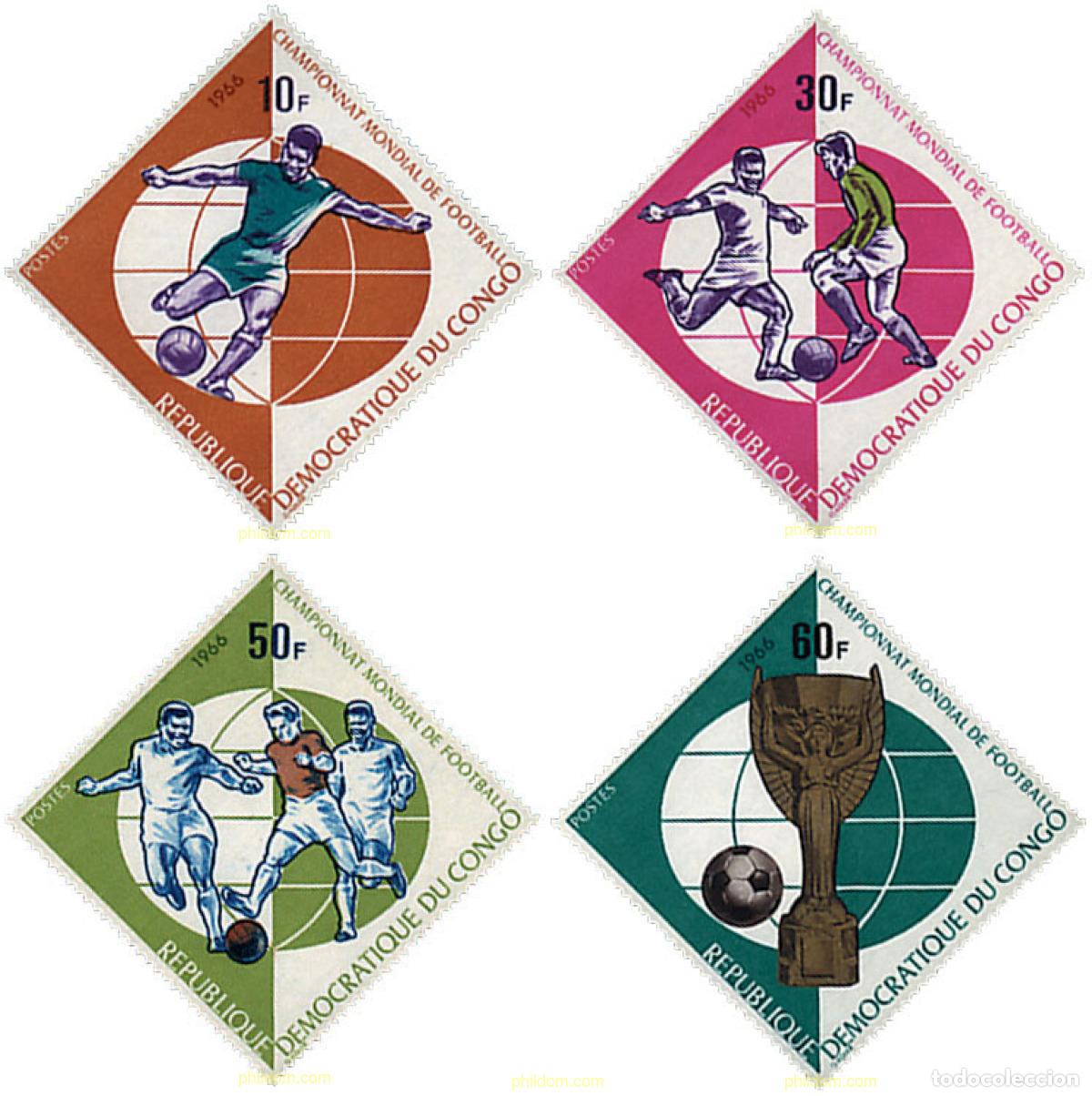 Sellos: 70462 MNH CONGO EX-BELGA 1966 COPA DEL MUNDO DE FUTBOL. INGLATERRA-66