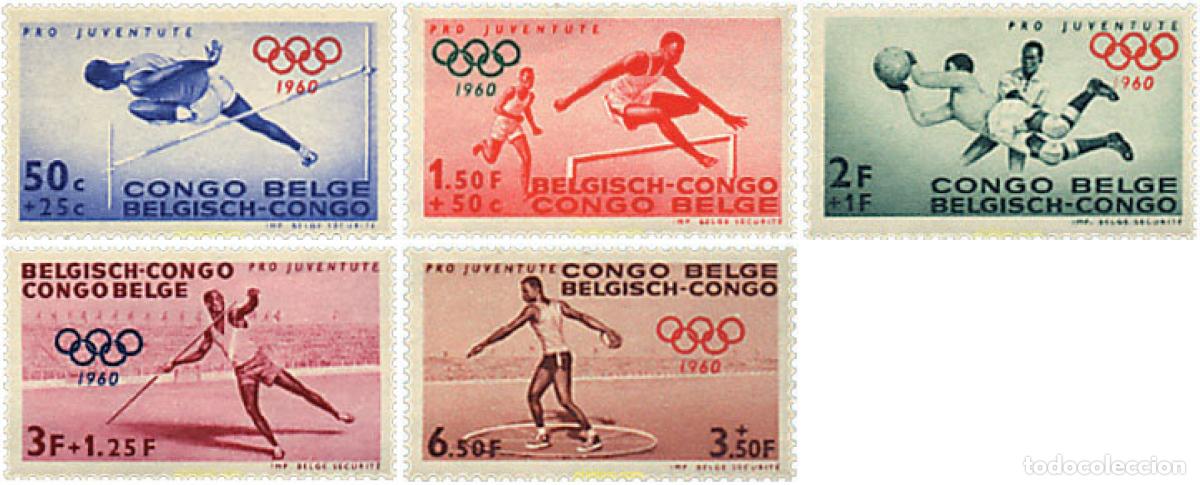 Sellos: 72713 MNH CONGO BELGA 1960 17 JUEGOS OLIMPICOS VERANO ROMA 1960