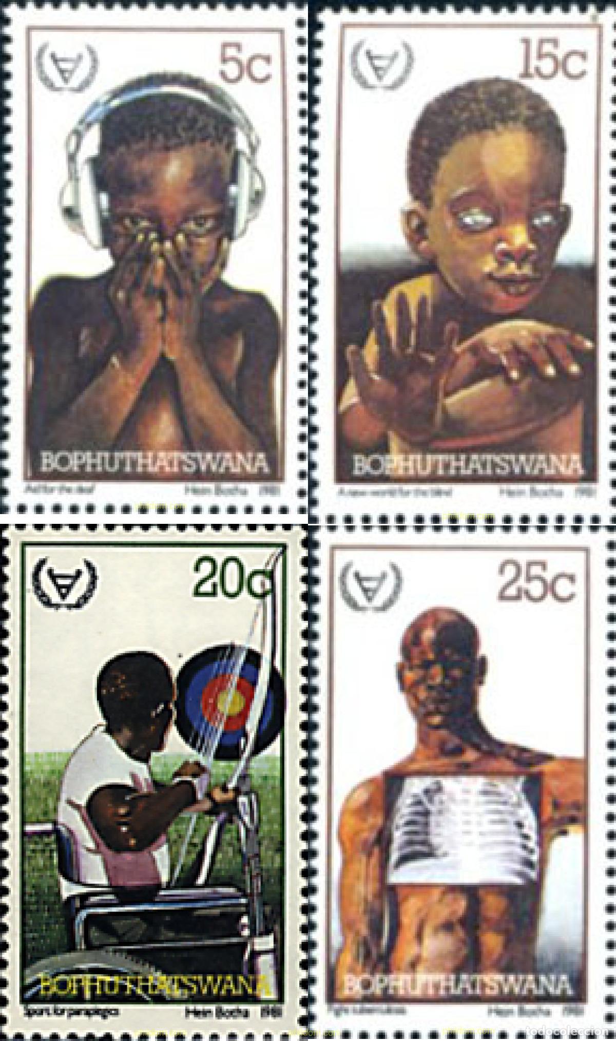 Sellos: 81545 MNH BOPHUTHATSWANA 1981 A&Ntilde;O INTERNACIONAL DE LAS PERSONAS DISCAPACITADAS