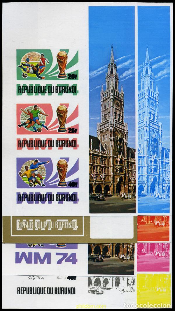 Sellos: 202312 MNH BURUNDI 1974 COPA DEL MUNDO DE FUTBOL. ALEMANIA-74
