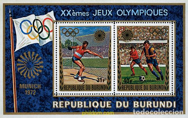 Sellos: 73452 MNH BURUNDI 1972 20 JUEGOS OLIMPICOS VERANO MUNICH 1972