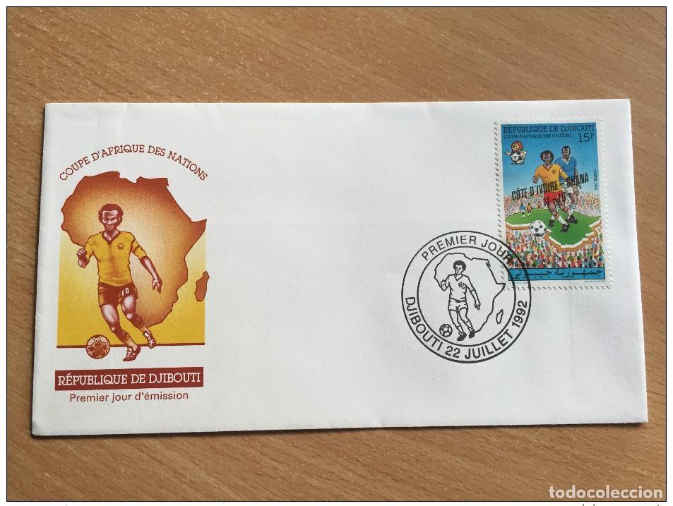 Stamps: Yibuti 1992 FDC CAN Africa Cup Nations Football Fu&szlig;ball Soccer Mi. 571