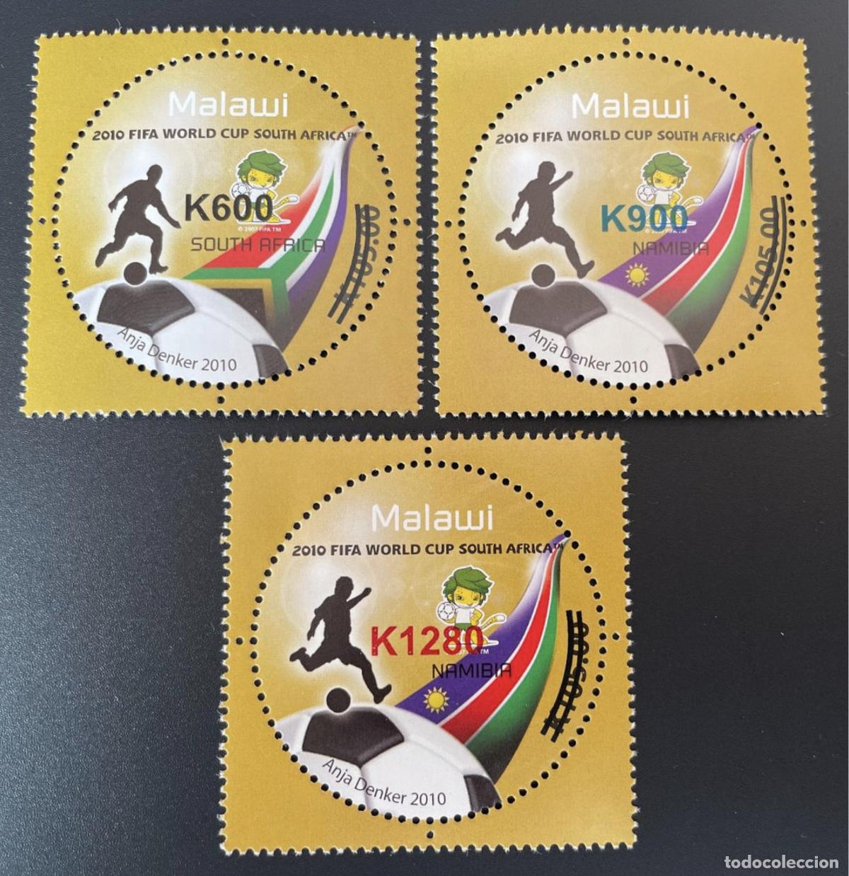 Stamps: Malawi 2010/2020 sobrecarg&oacute; la Copa Mundial SAPOA de FIFA Sud&aacute;frica