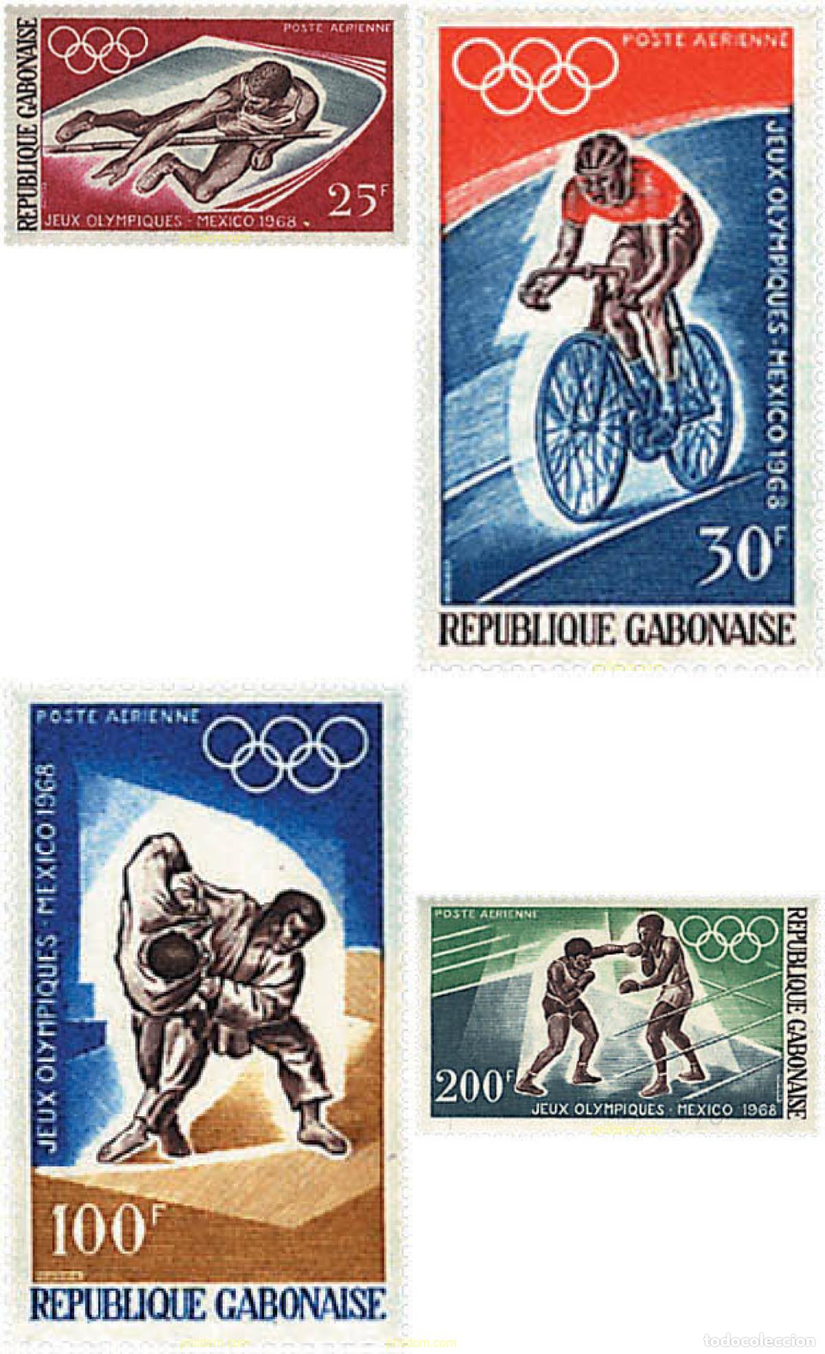 Sellos: 229624 MNH GABON 1968 19 JUEGOS OLIMPICOS VERANO MEXICO 1968