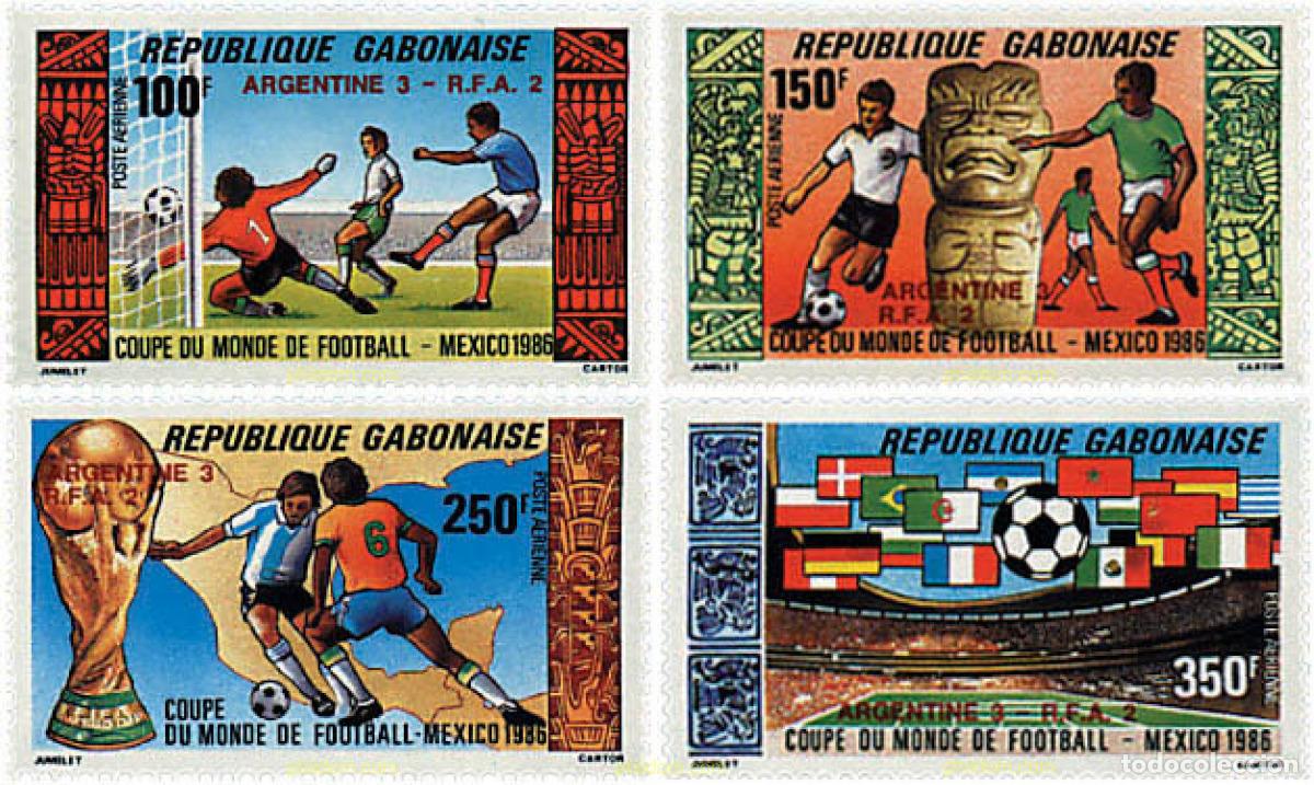 Sellos: 72970 MNH GABON 1986 COPA DEL MUNDO DE FUTBOL. MEXICO-86