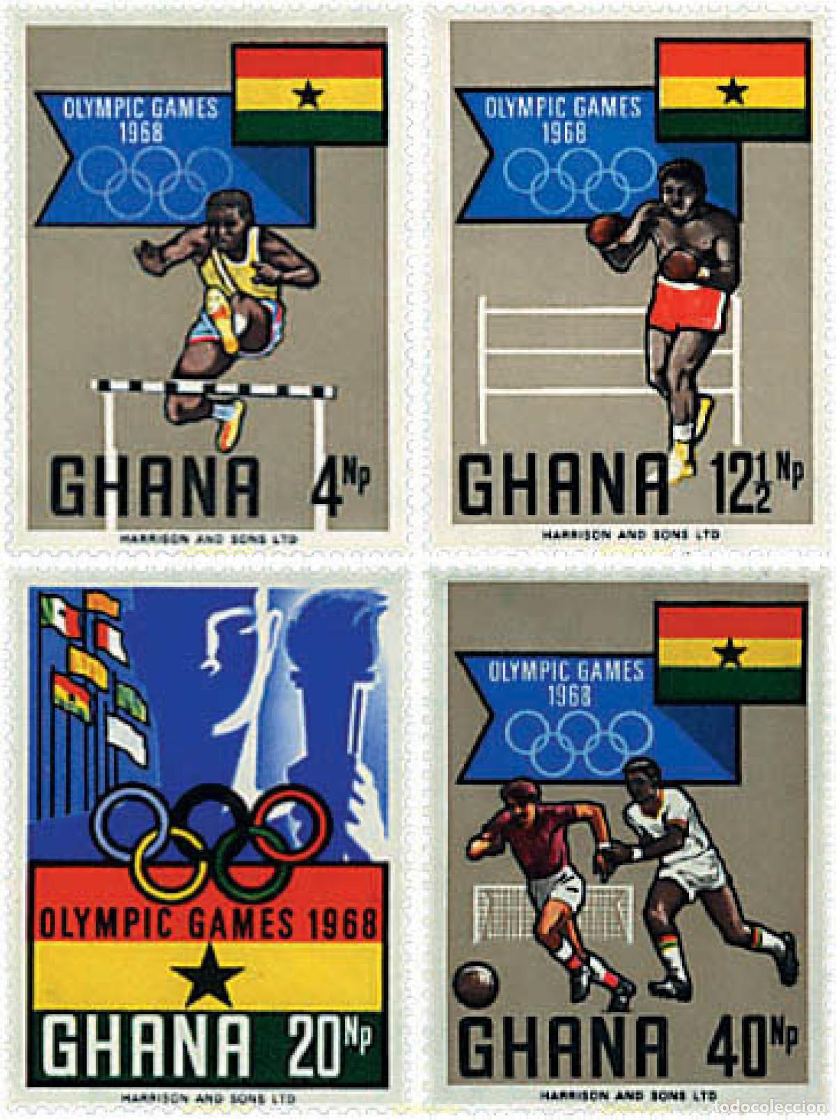 Sellos: 52720 MNH GHANA 1969 19 JUEGOS OLIMPICOS VERANO MEXICO 1968