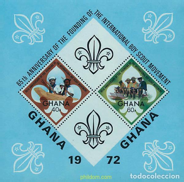 Sellos: 38207 MNH GHANA 1972 65 ANIVERSARIO DEL ESCULTISMO