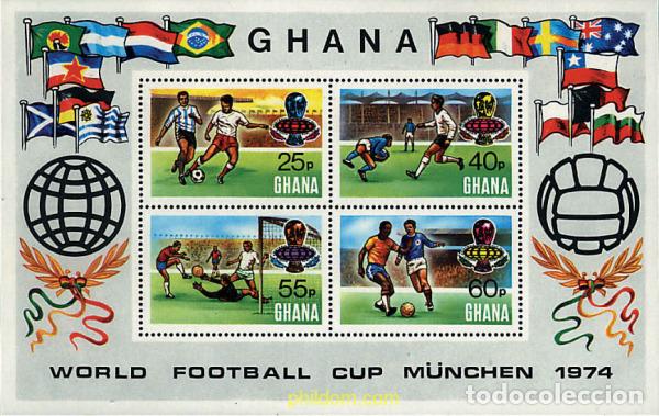 Selos: 89416 MNH GHANA 1974 COPA DEL MUNDO DE FUTBOL. ALEMANIA-74